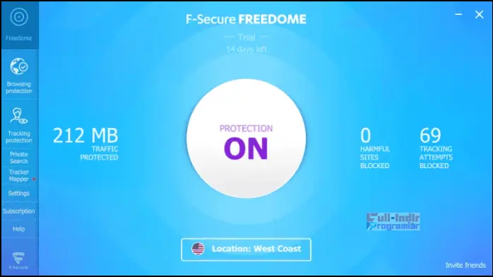 F-Secure Freedome Full Katılımsız​