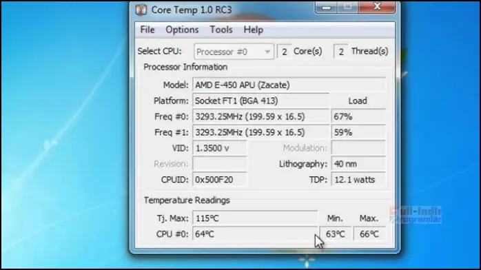 indir core temp