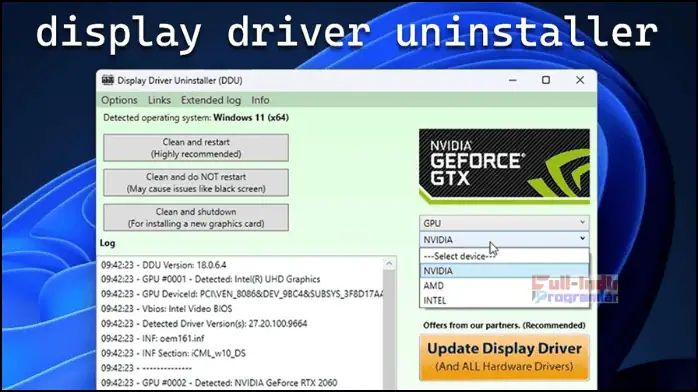 Display Driver Uninstaller full İndir