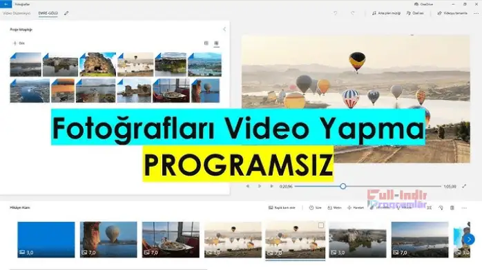 Fotoğraflardan Film Yapma Programı İndir pc