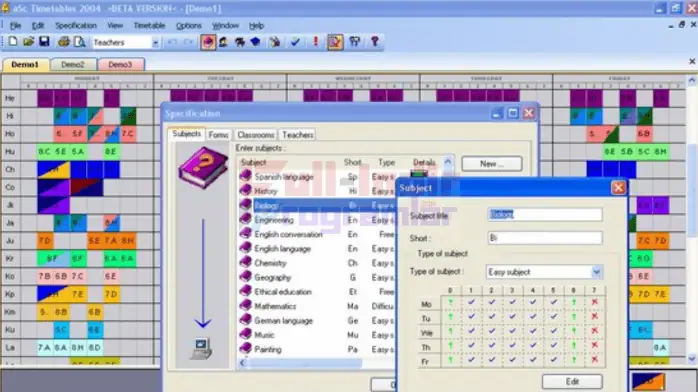 indir asc timetables