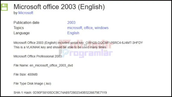 Microsoft Office 2003 Full İndir